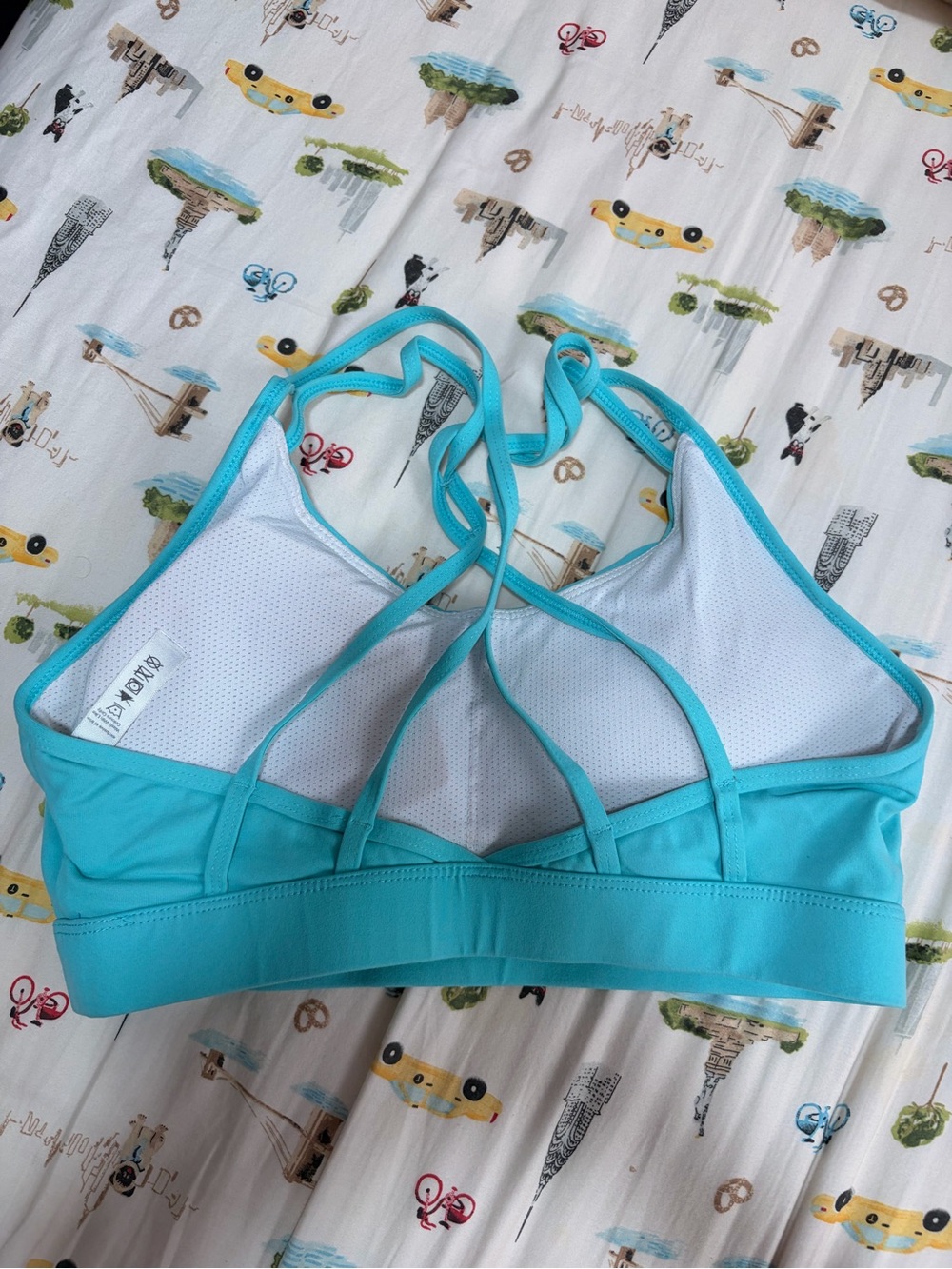 Women’s Turquoise Strappy Sports Bra (Lululemon dupe) - Picture 2 of 2